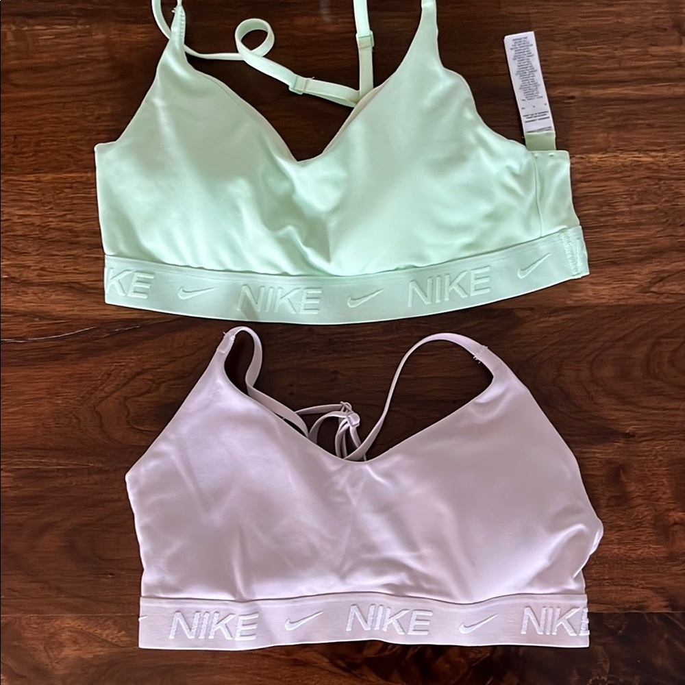 Nike Sports Bras - Mint and Light Pink